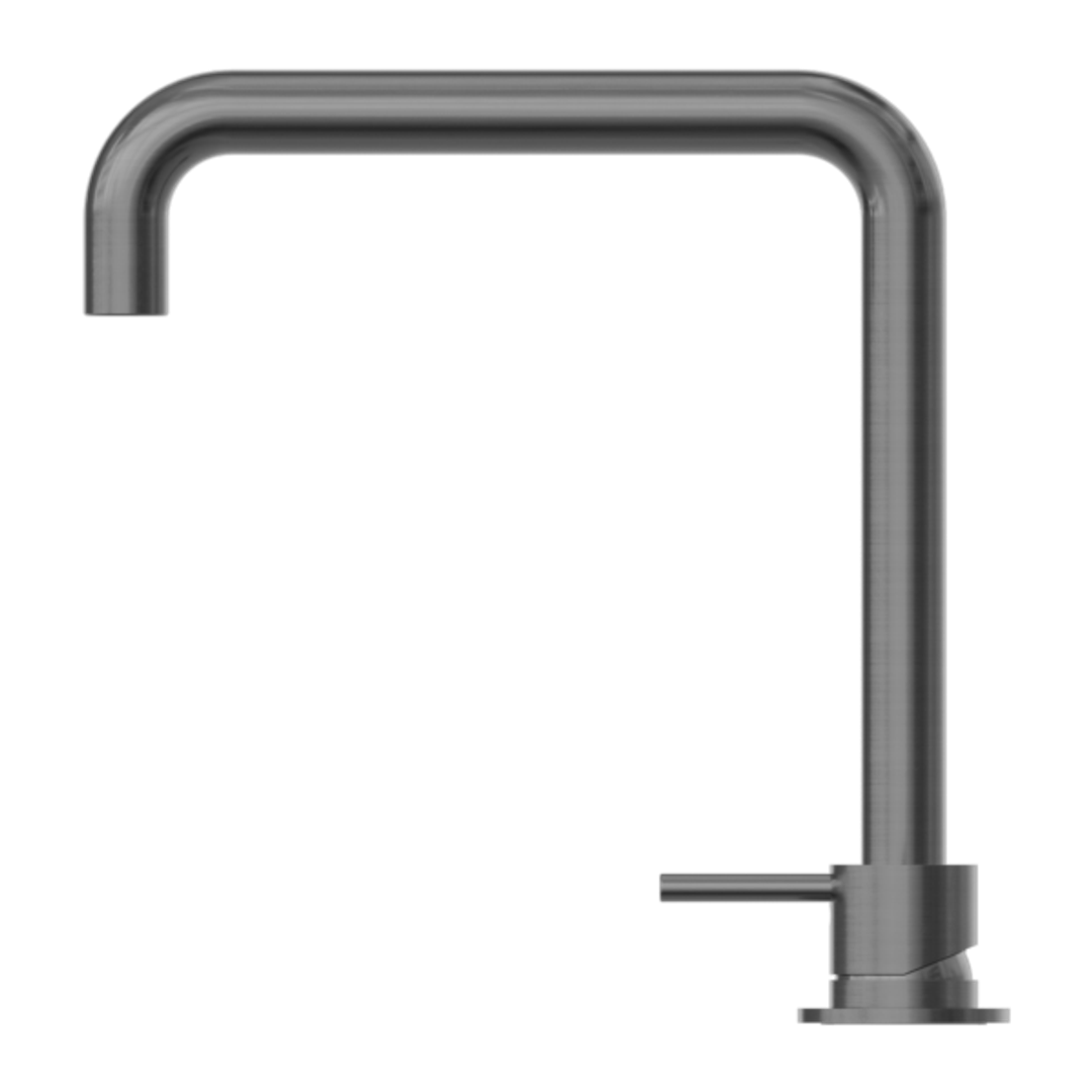 Nero Mecca Hob Basin Mixer Square Spout - Gunmetal