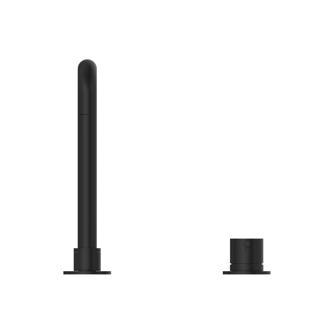 Nero Mecca Hob Basin Mixer Square Spout Matt Black