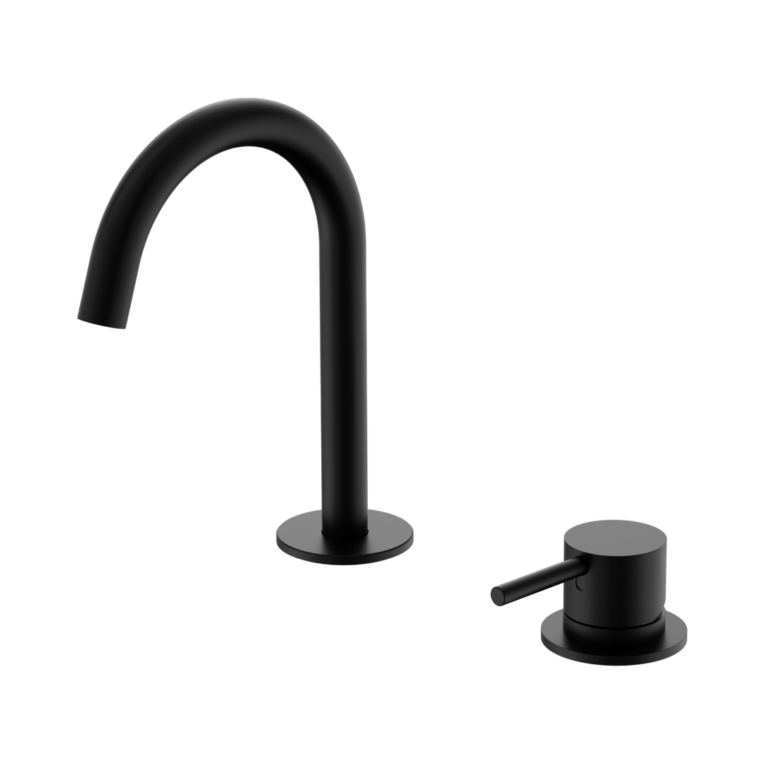 Nero Mecca Hob Baisn Mixer Set Arc Spout Matte Black
