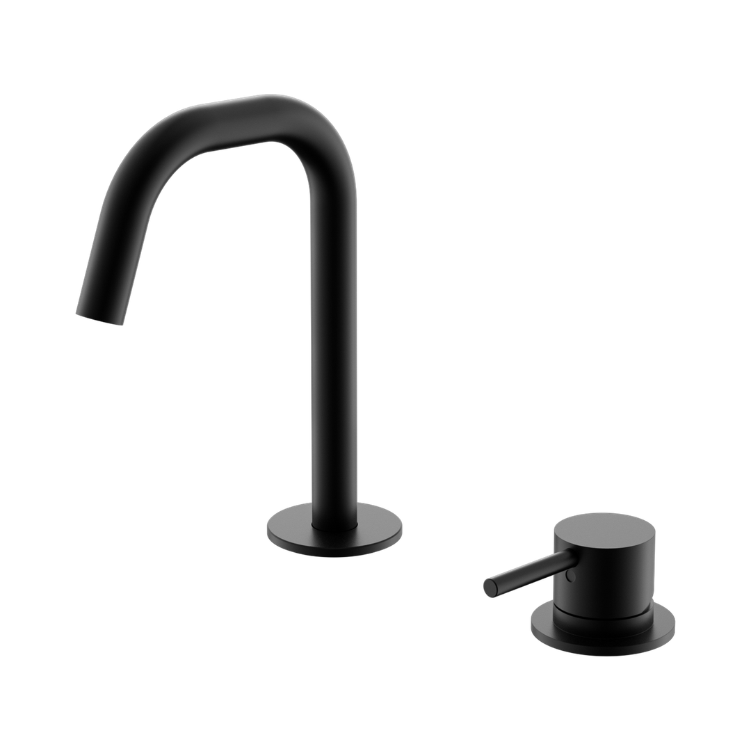 Nero Mecca Hob Baisn Mixer Set Edge Spout Matte Black