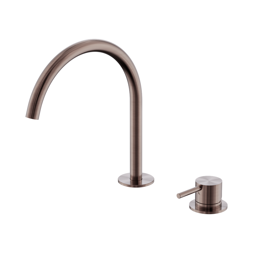 Nero Mecca Hob Bath/Kitchen Mixer Set Arc Spout Brushed Bronze