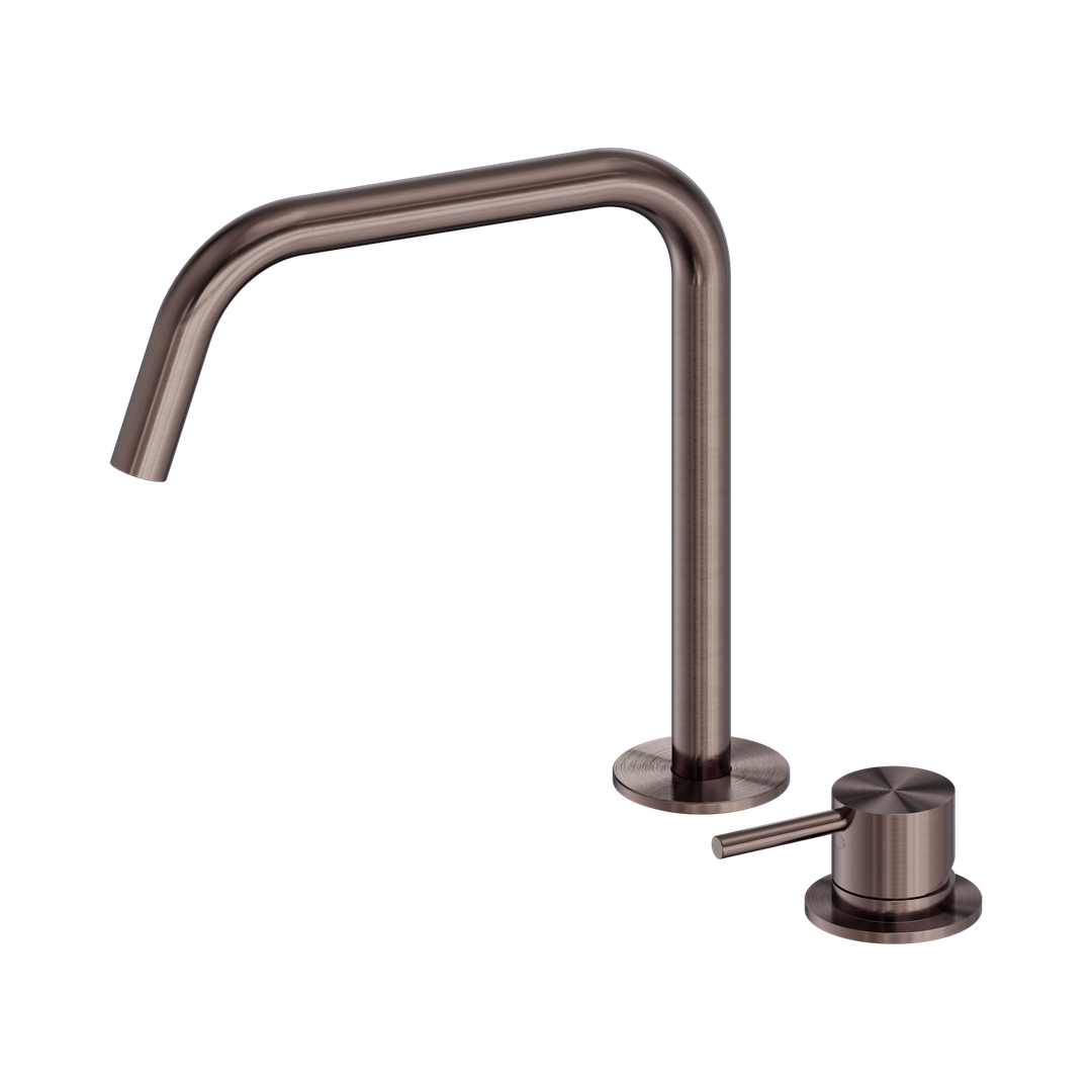 Nero Mecca Hob Bath/Kitchen Mixer Set Edge Spout Ii Brushed Bronze