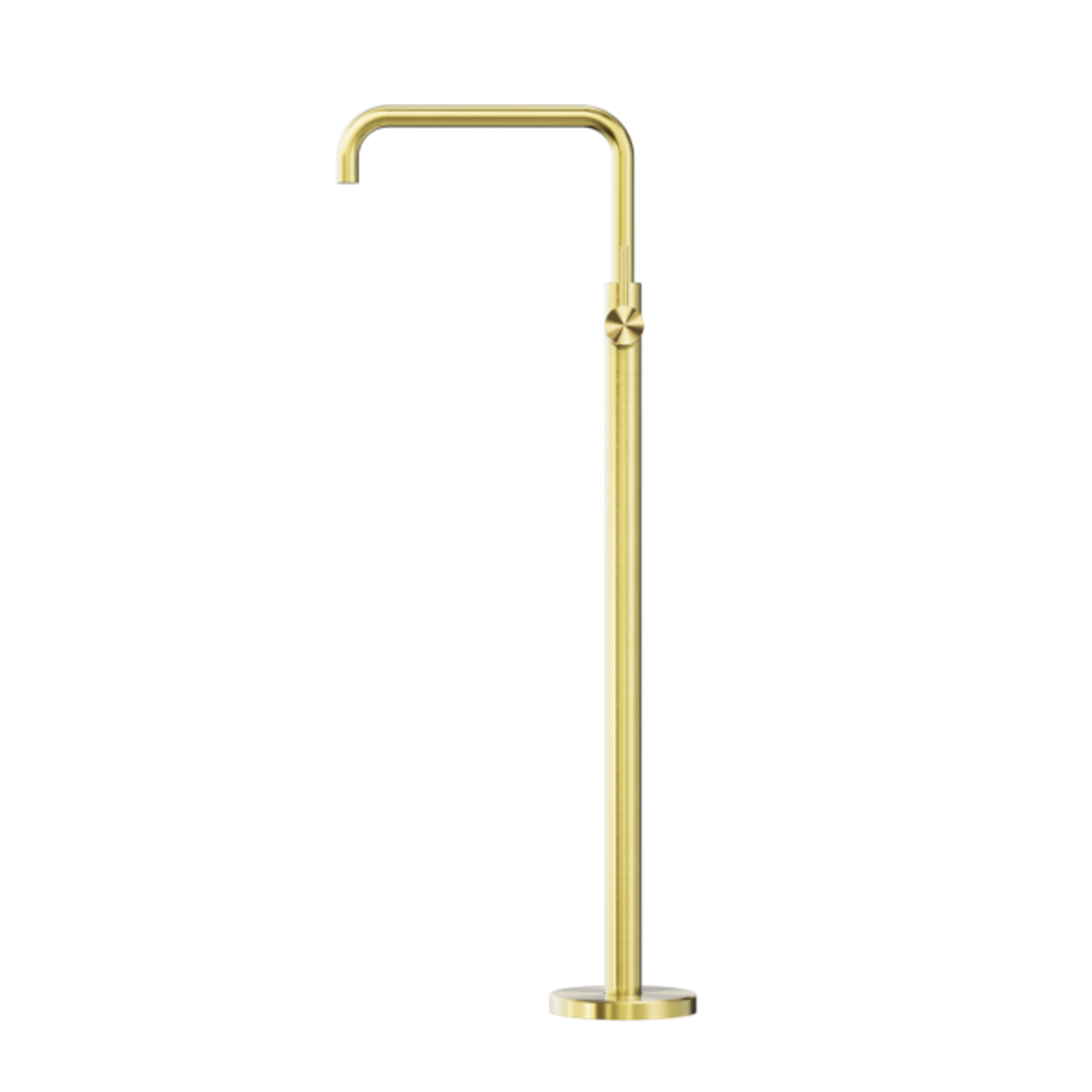 Nero Mecca Freestanding Bath Mixer Square Shape Brushed Gold Nr221903Bbg