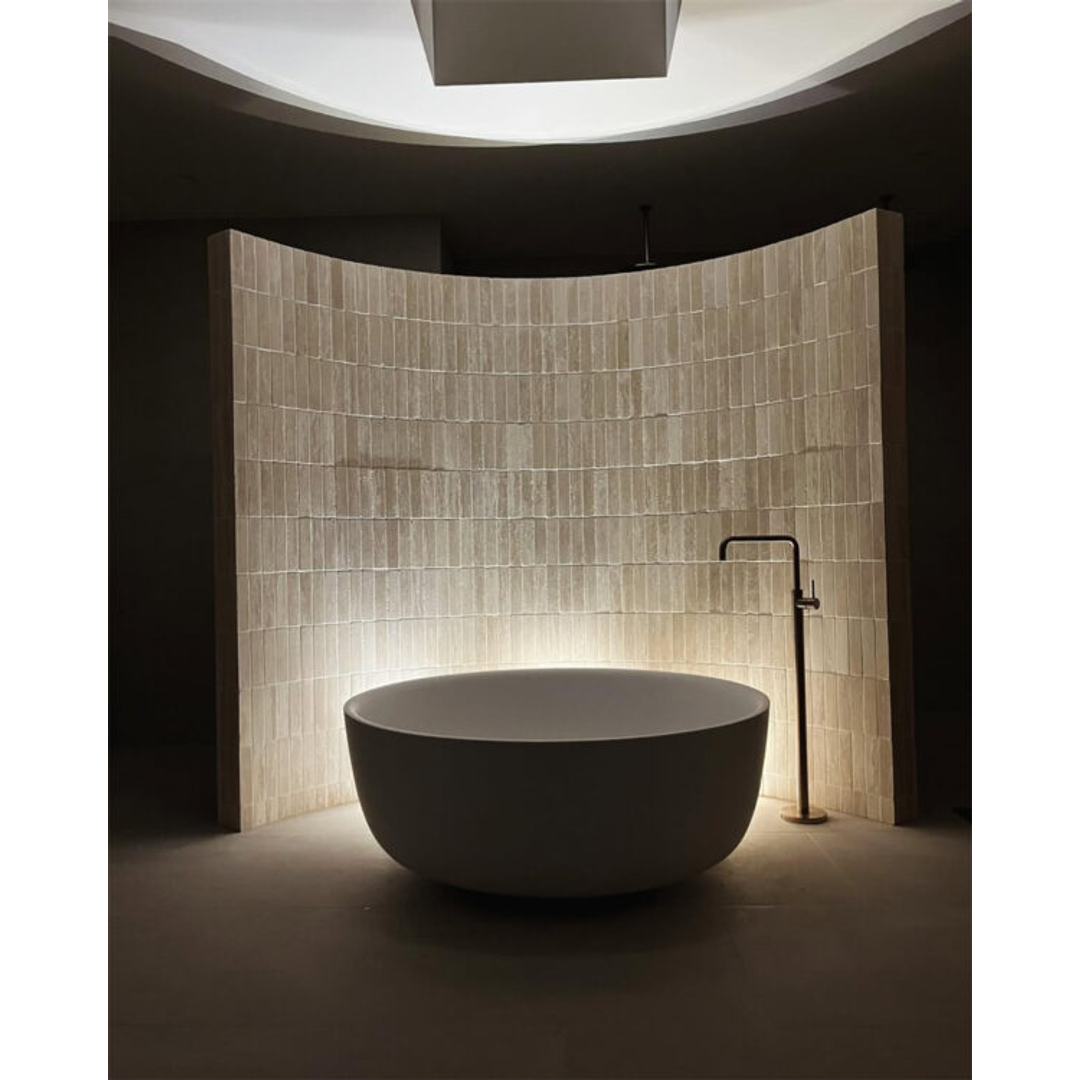 Nero Mecca Freestanding Bath Mixer Square Shape Brushed Gold Nr221903Bbg