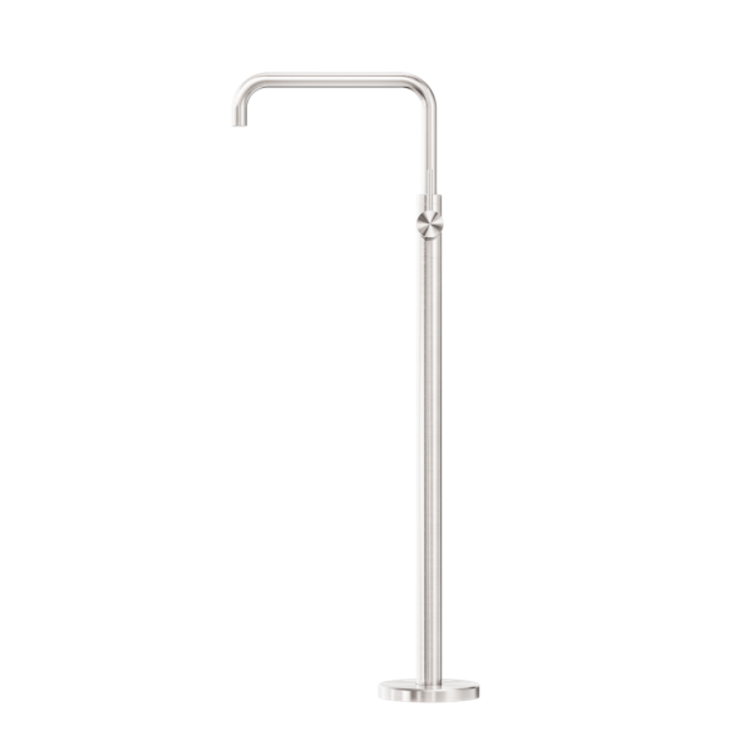 Nero Mecca Freestanding Bath Mixer Square Shape Brushed Nickel Nr221903Bbn