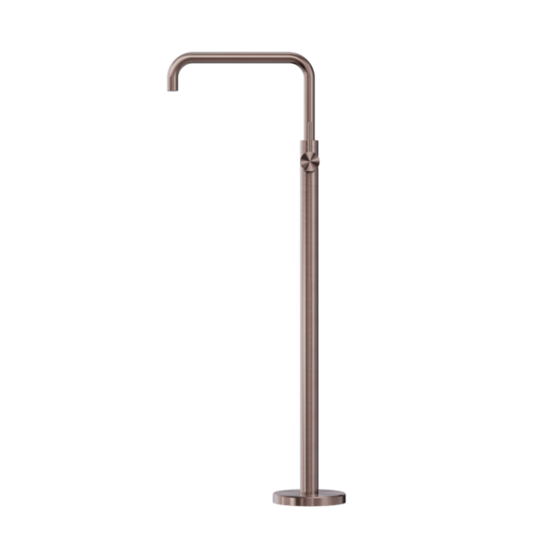 Nero Mecca Freestanding Bath Mixer Square Shape - Brushed Bronze
