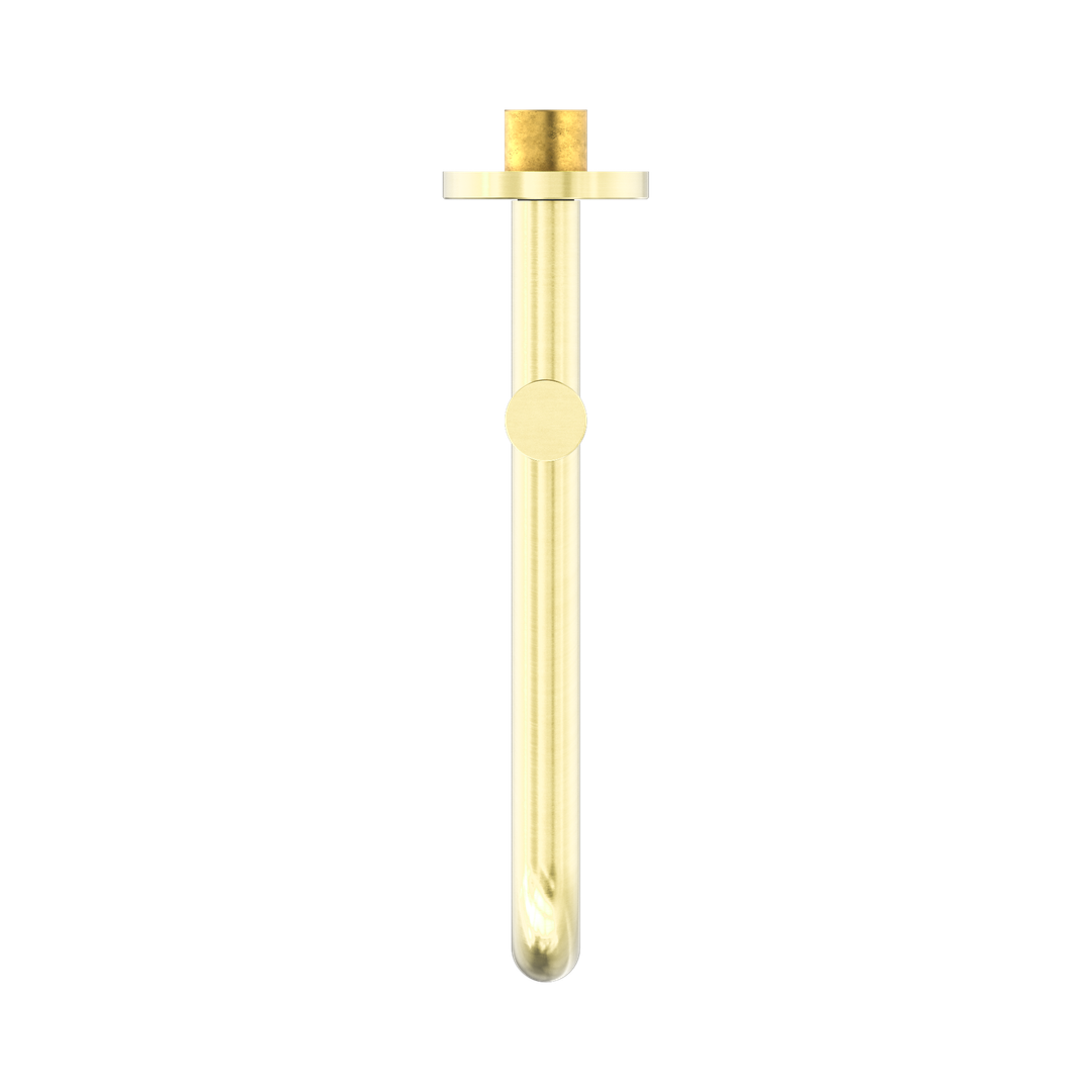 Nero Mecca Wall Mounted Swivel Basin/Bath Spout Only 225mm Brushed Gold