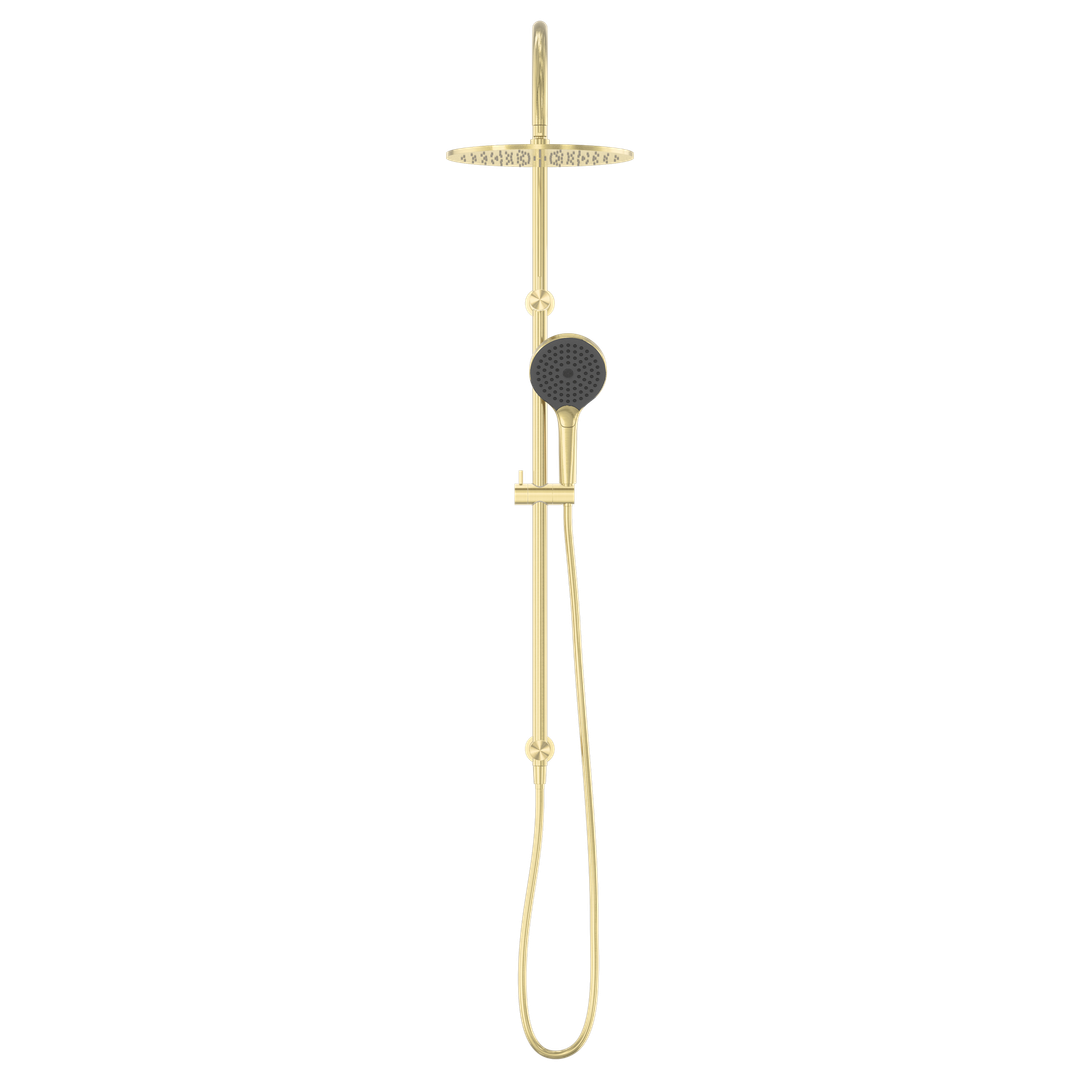 Nero Mecca Twin Shower With Air Shower Ii Brushed Gold Nr221905Hbg