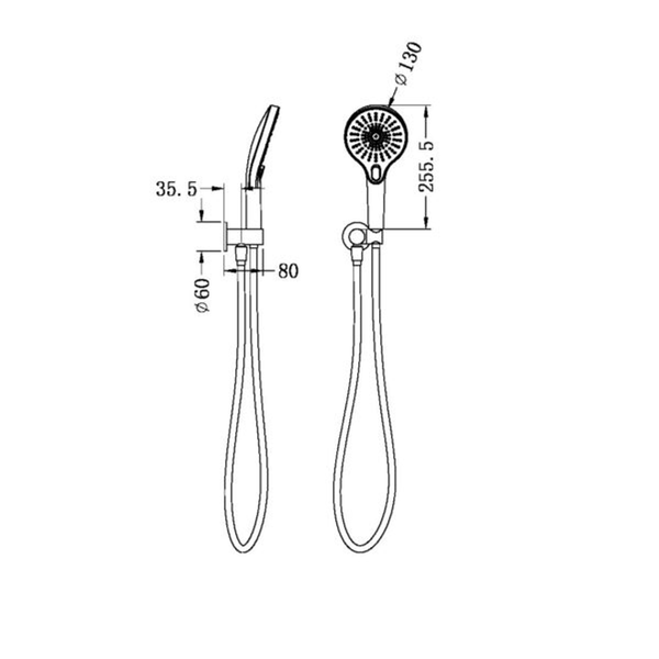 Nero Mecca Shower On Bracket Brushed Bronze Nr221905Cbz