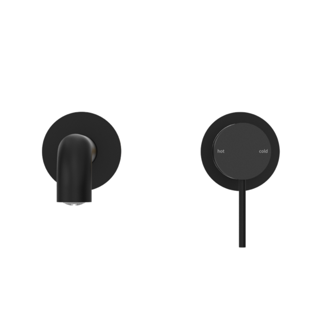 Nero Mecca Wall Basin Mixer Sep Bp 180mm Spout Matt Black