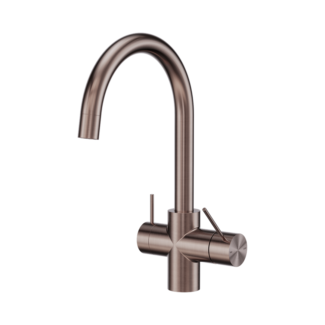 Nero Mecca 3 Way Filtered Mixer Tap Brushed Bronze