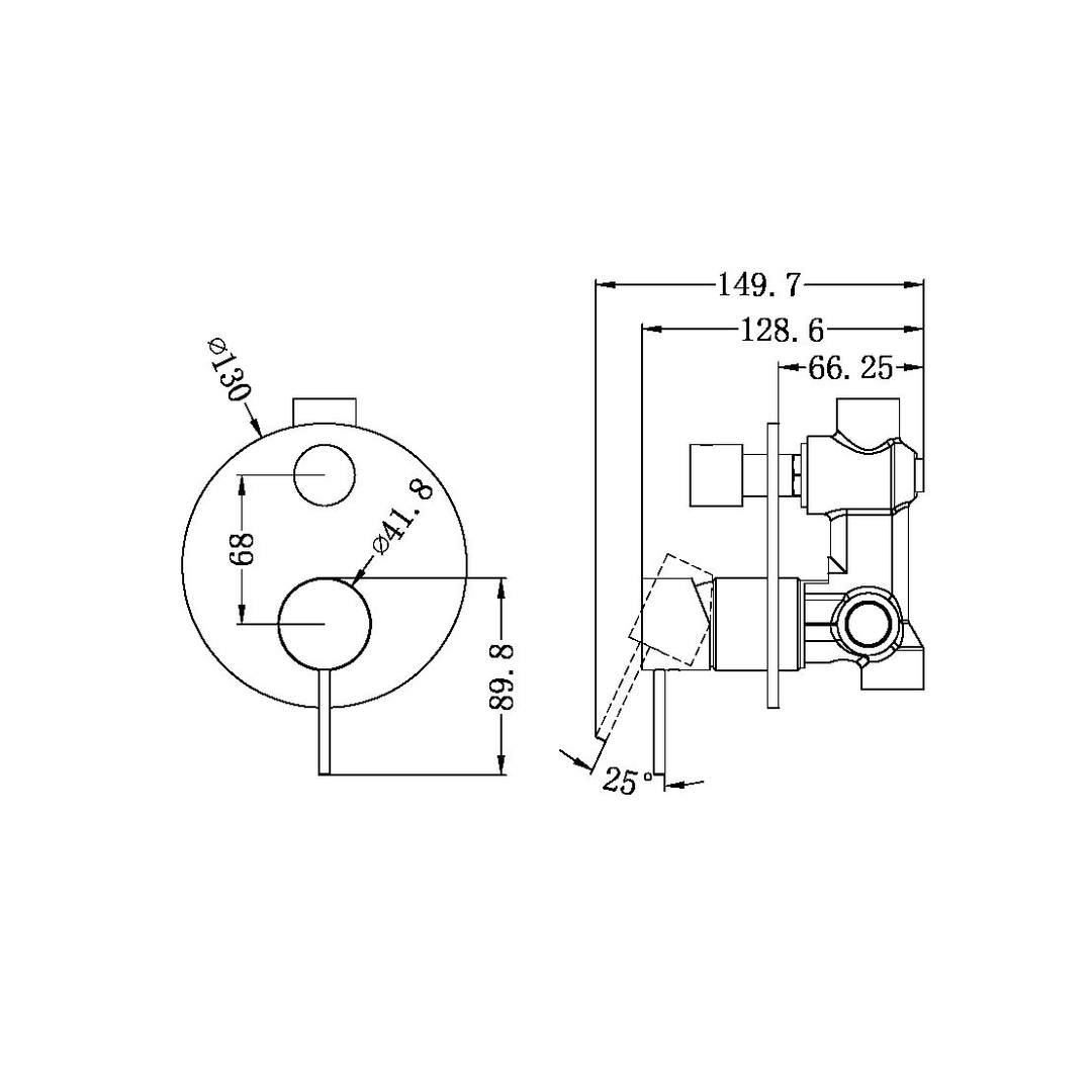 Nero Mecca Shower Mixer With Divertor Brushed Bronze Nr221911Abz