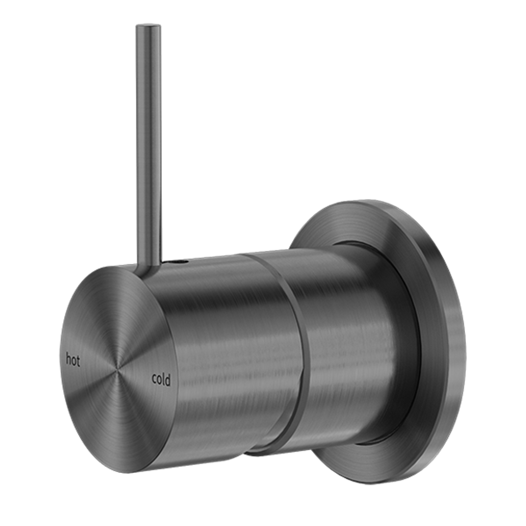 Nero Mecca Shower Mixer 60mm Handle Up Plate - Gunmetal