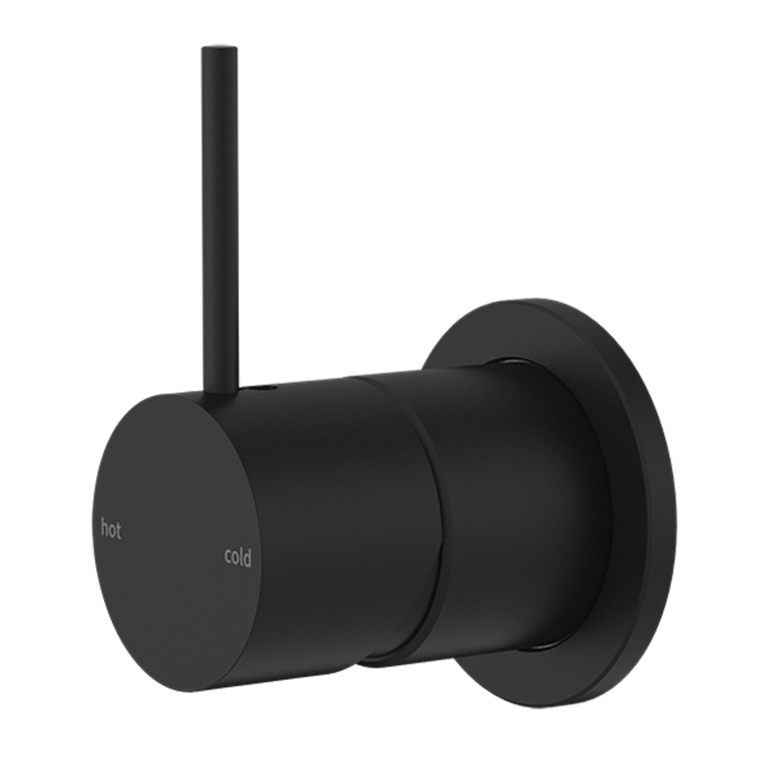 Nero Mecca Shower Mixer 60mm Handle Up Plate - Matt Black