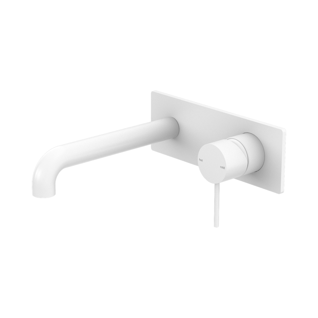 Nero Mecca Wall Basin/Bath Mixer 160Mm Matte White