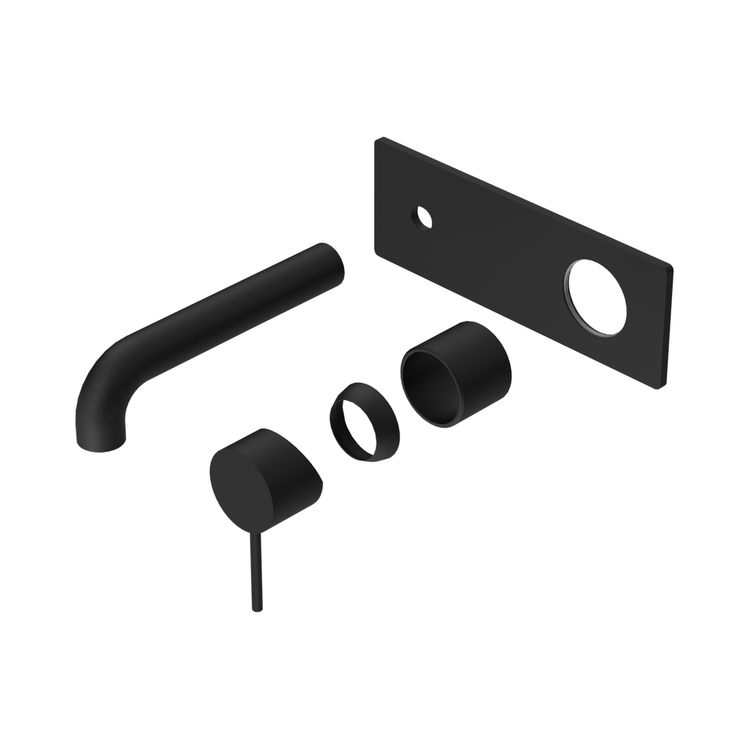 Nero Mecca Wall Basin/Bath Mixer 160Mm Trim Kits Only Matte Black