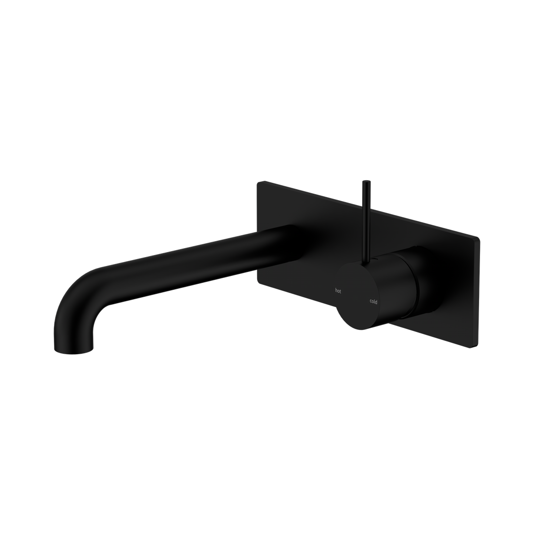 Nero Mecca Wall Basin/Bath Mixer Handle Up 260Mm Matte Black
