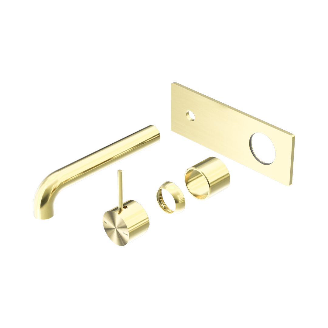 Nero Mecca Wall Basin/Bath Mixer Handle Up 260Mm Trim Kits Only Brushed Gold
