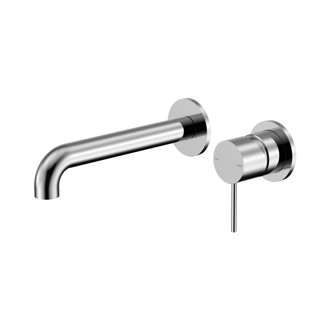 Nero Mecca Wall Basin/Bath Mixer Separate Back Plate 120Mm Chrome