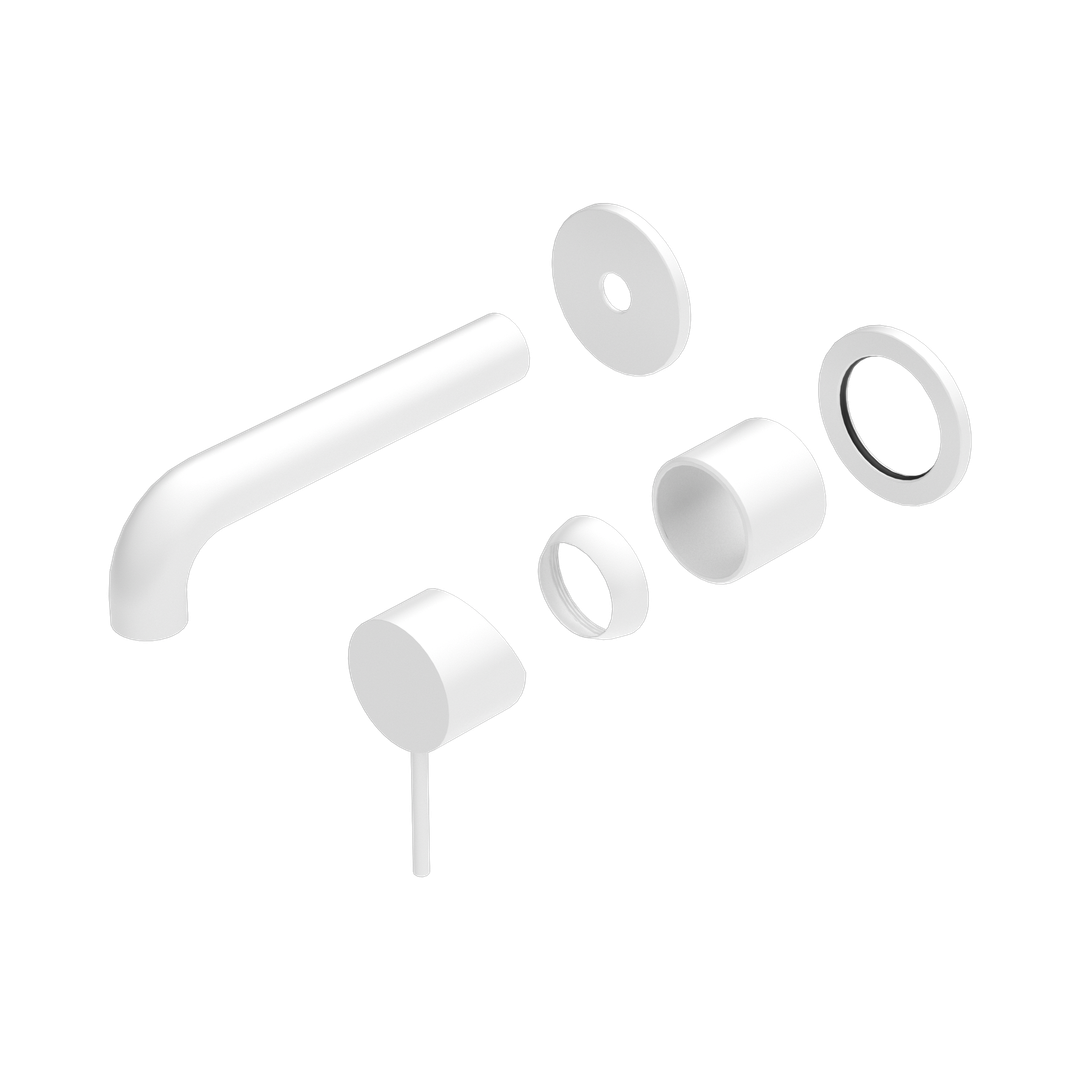 Nero Mecca Wall Basin/Bath Mixer Separate Back Plate 120Mm Trim Kits Only Matte White