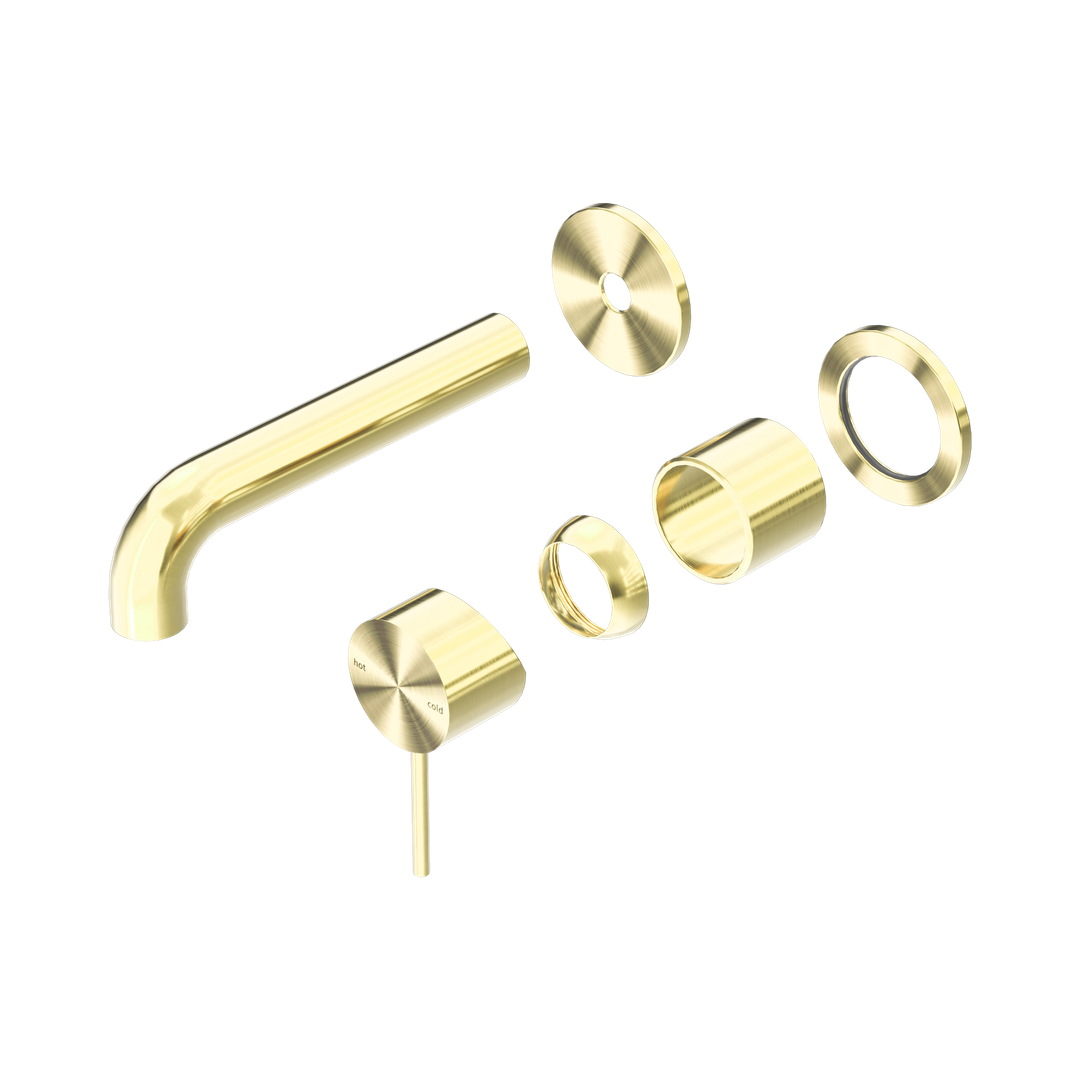 Nero Mecca Wall Basin/Bath Mixer Separate Back Plate 160Mm Trim Kits Only Brushed Gold