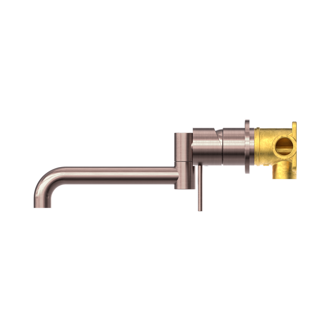 Nero Mecca Wall Basin/Bath Mixer Swivel Spout 225Mm Brushed Bronze Nr221910Rbz