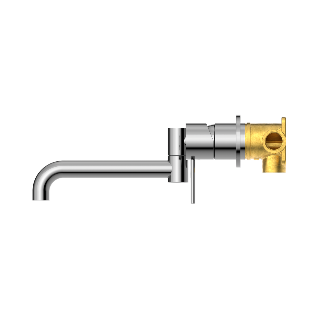 Nero Mecca Wall Basin/Bath Mixer Swivel Spout 225mm - Chrome