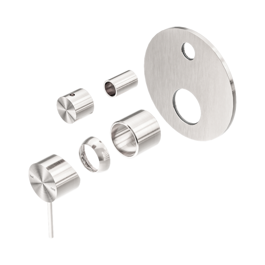 Nero Mecca Shower Mixer With Diverter Trim Kits Only Brushed Nickel