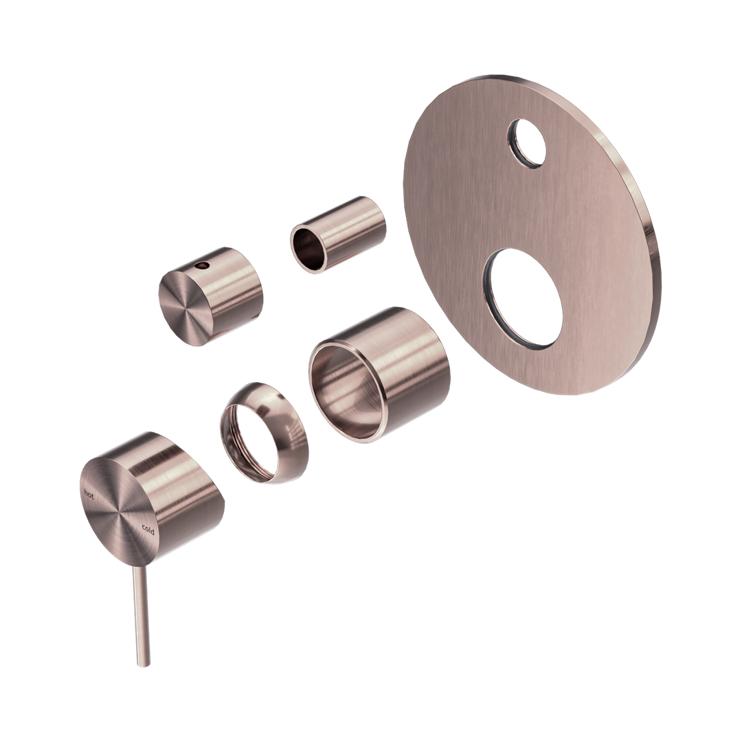 Nero Mecca Shower Mixer With Diverter Trim Kits Only Brushed Bronze
