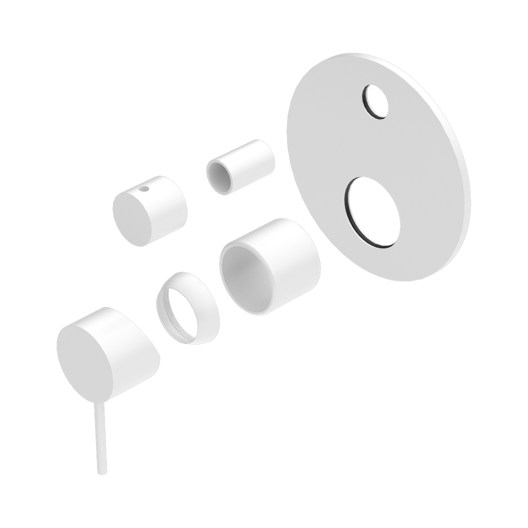 Nero Mecca Shower Mixer With Diverter Trim Kits Only Matte White