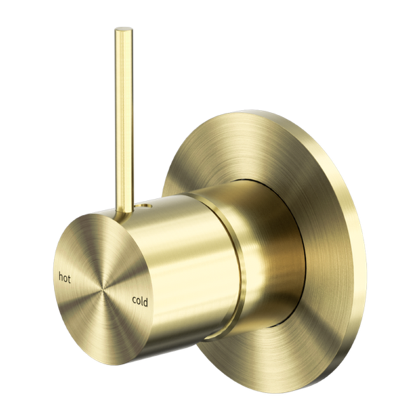 Nero Mecca Shower Mixer Handle Up Brushed Gold