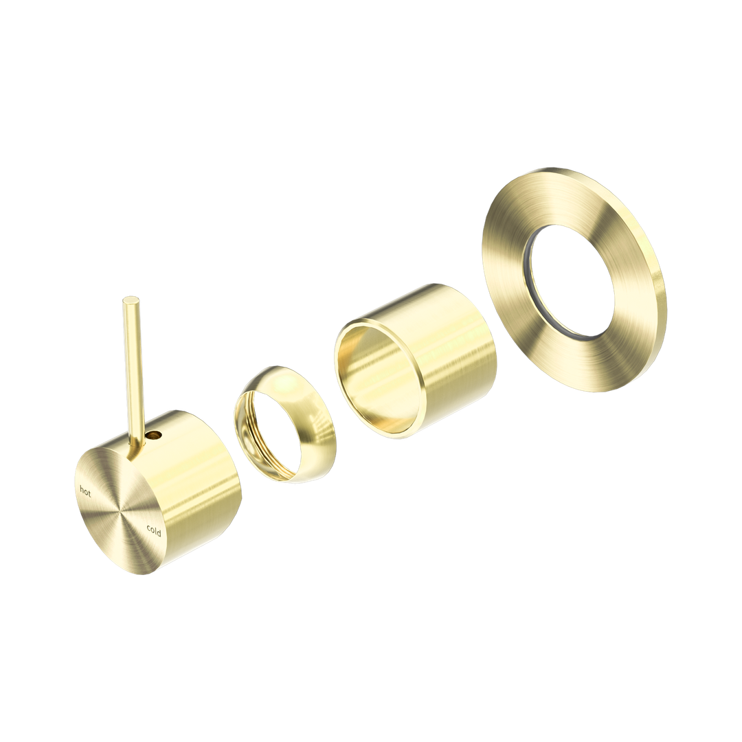 Nero Mecca Shower Mixer Handle Up 80Mm Plate Trim Kits Only Brushed Gold