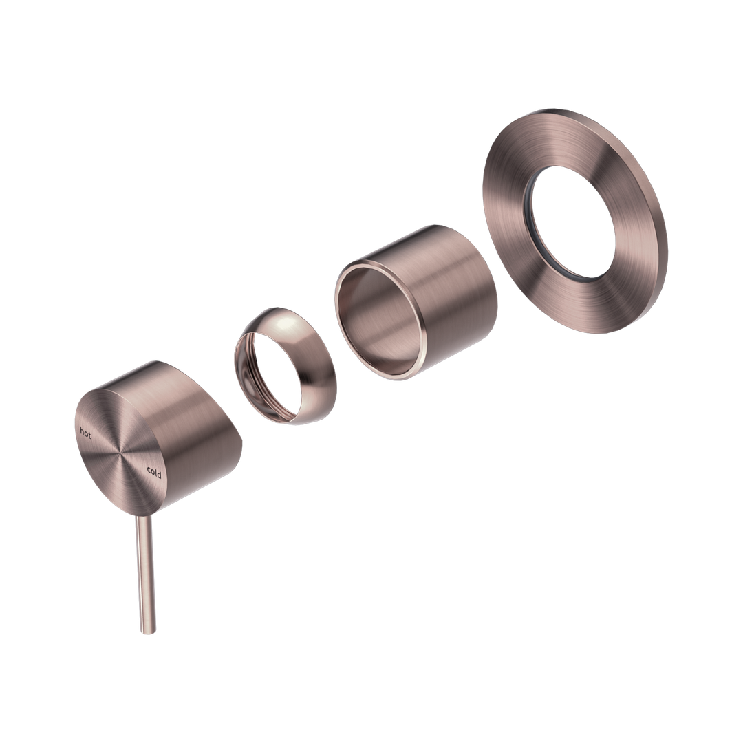 Nero Mecca Shower Mixer 80Mm Plate Trim Kits Only Brushed Bronze