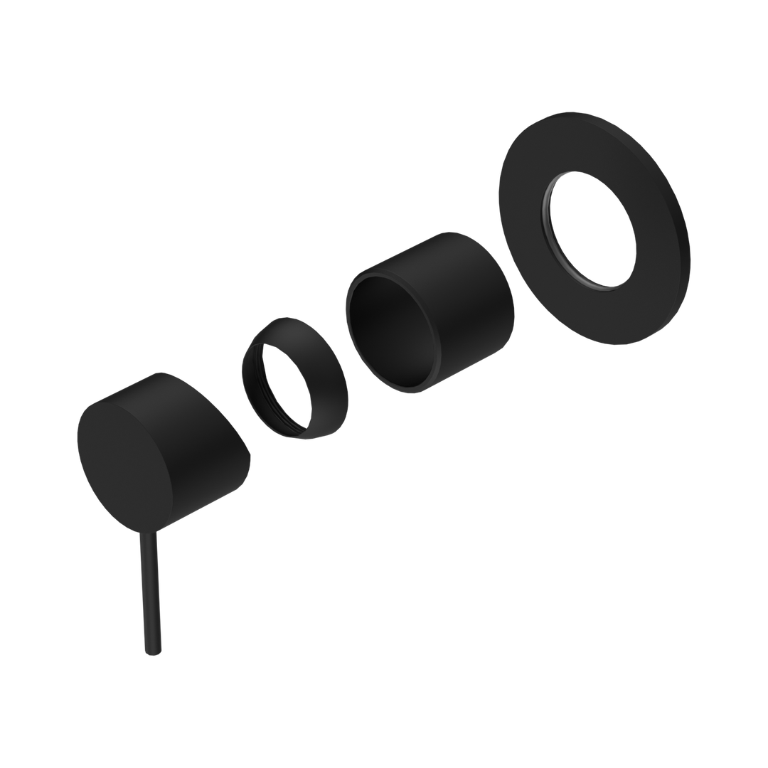 Nero Mecca Shower Mixer 80Mm Plate Trim Kits Only Matte Black