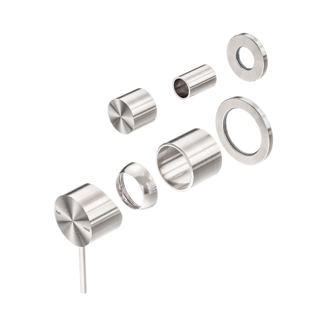 Nero Mecca Shower Mixer With Diverter Separate Back Plate Trim Kits Only Brushed Nickel
