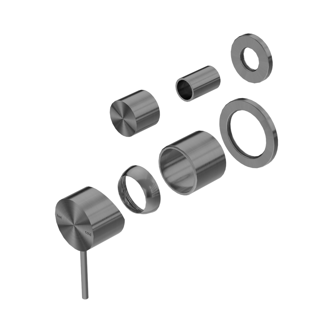 Nero Mecca Shower Mixer With Diverter Separate Back Plate Trim Kits Only Gun Metal