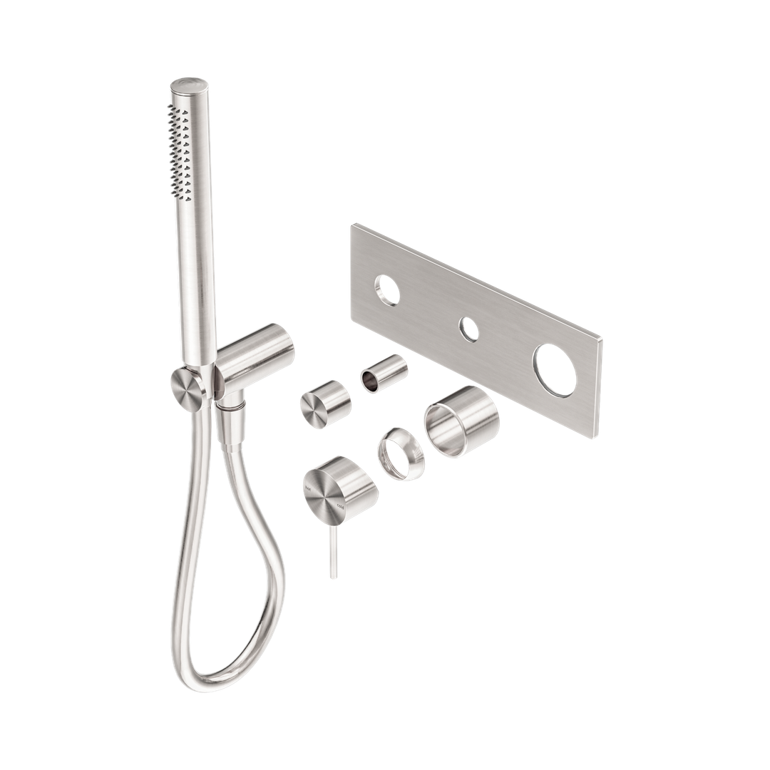 Nero Mecca Shower Mixer Diverter System Trim Kits Only Brushed Nickel