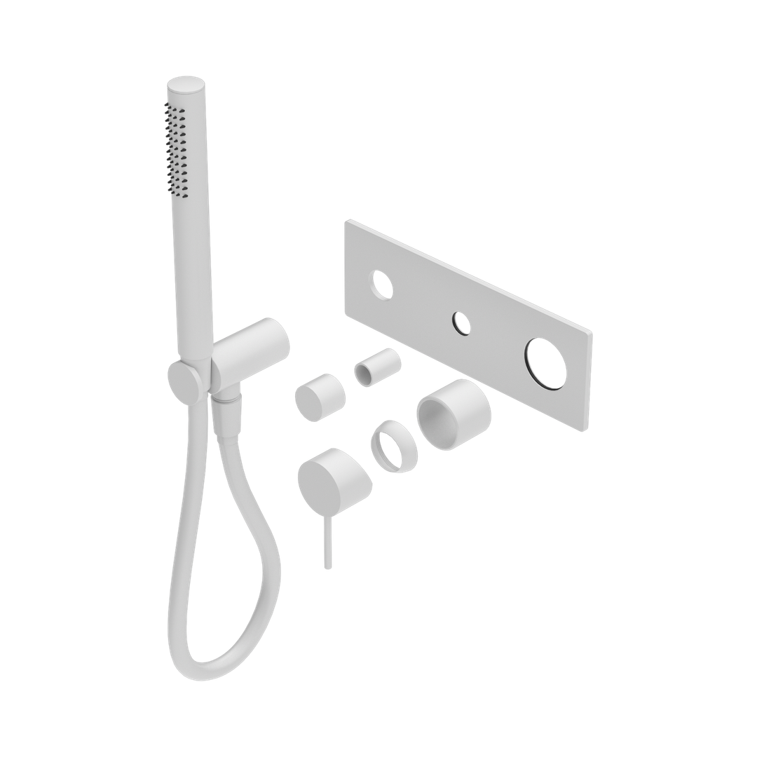 Nero Mecca Shower Mixer Diverter System Trim Kits Only Matte White
