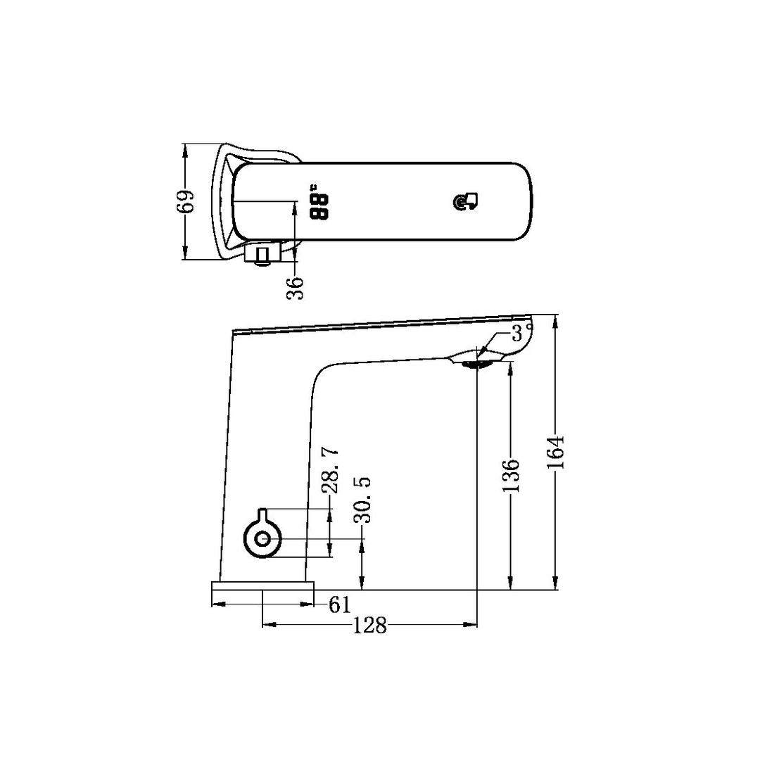 Nero Claudia Sensor Mixer Matte Black