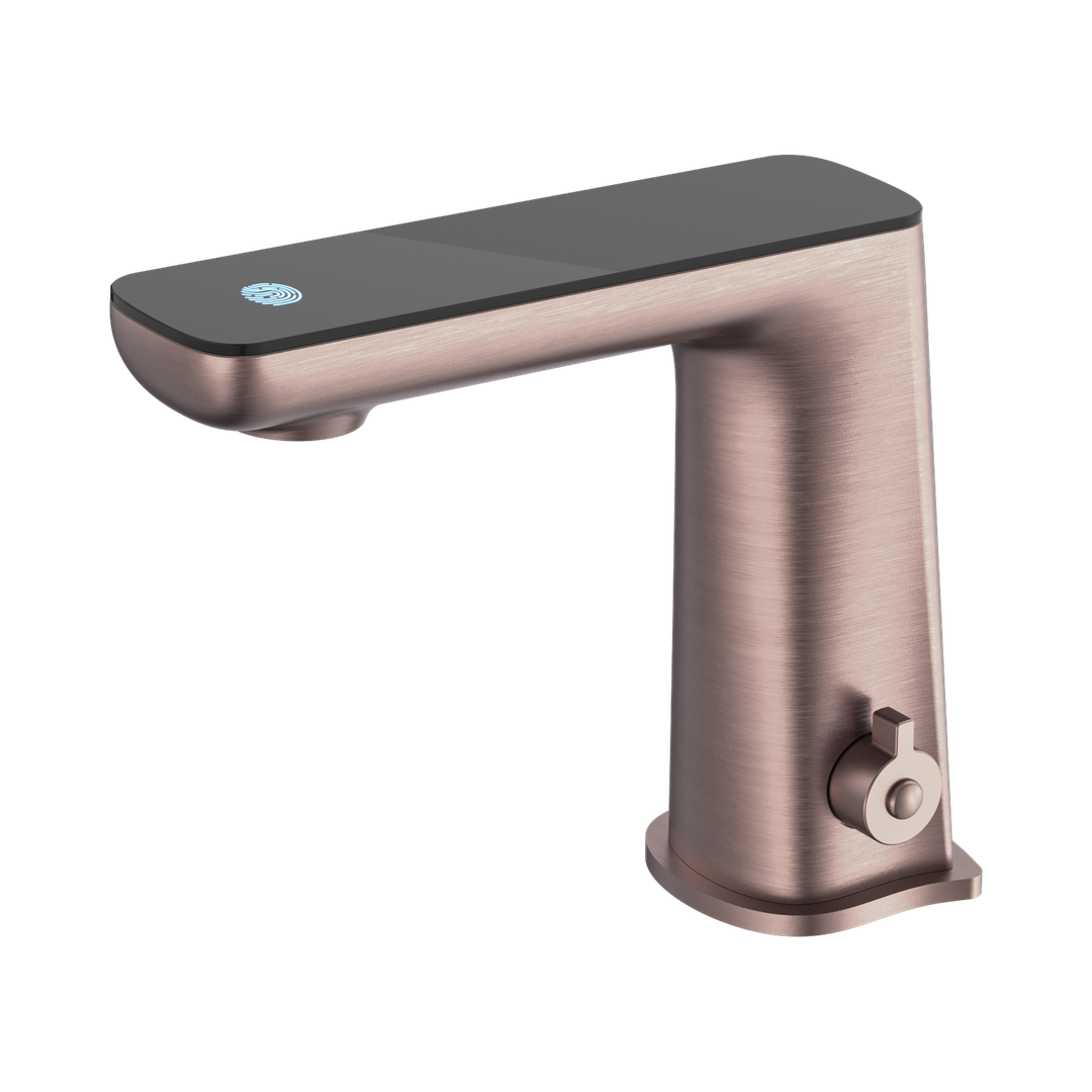 Nero Claudia Sensor Mixer With Black Top Display Brushed Bronze
