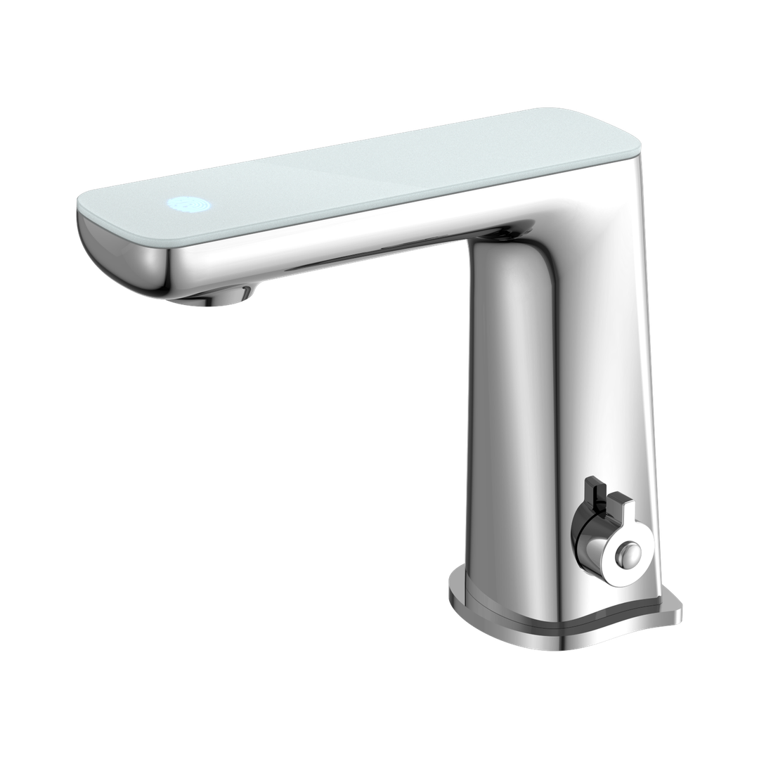 Nero Claudia Sensor Mixer With White Top Display Chrome