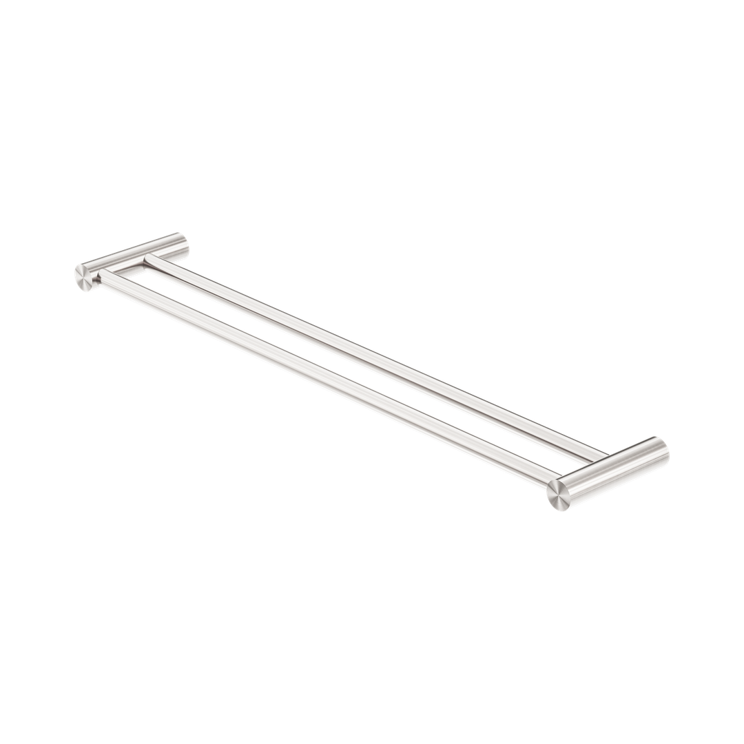 Nero New Mecca Double Towel Rail 600Mm Brushed Nickel