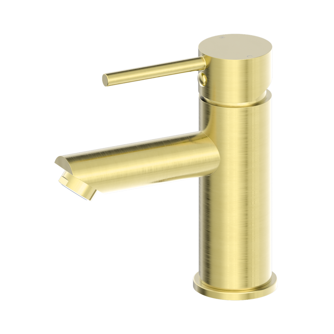 Nero Dolce Basin Mixer Straight Spout Brushed Gold