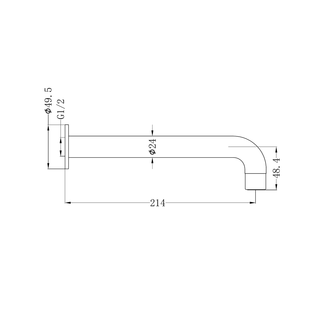 Nero Dolce Spout Only (200Mm) Chrome