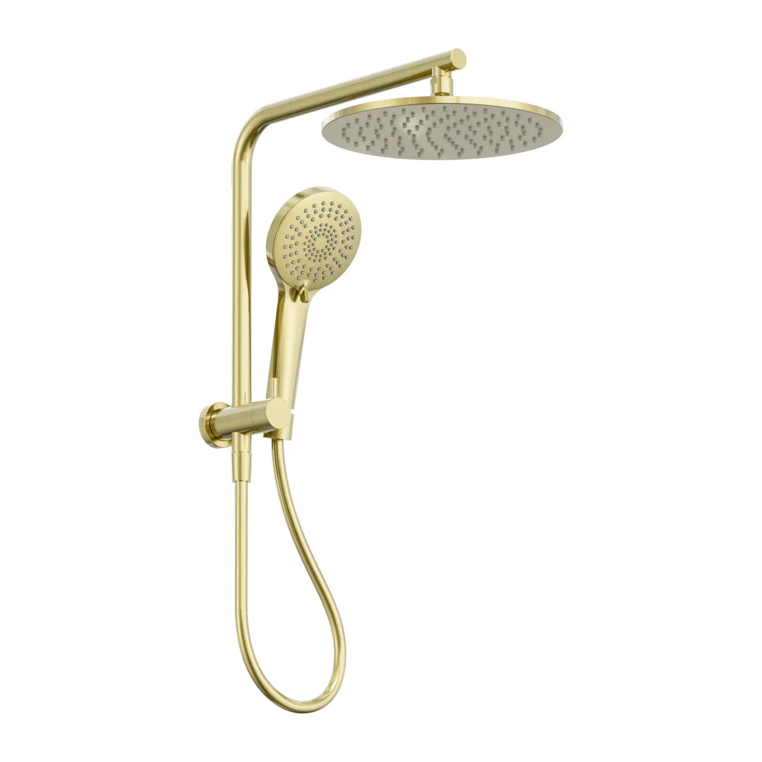 Nero Mecca 2 In 1 Twin Shower Brushed Gold