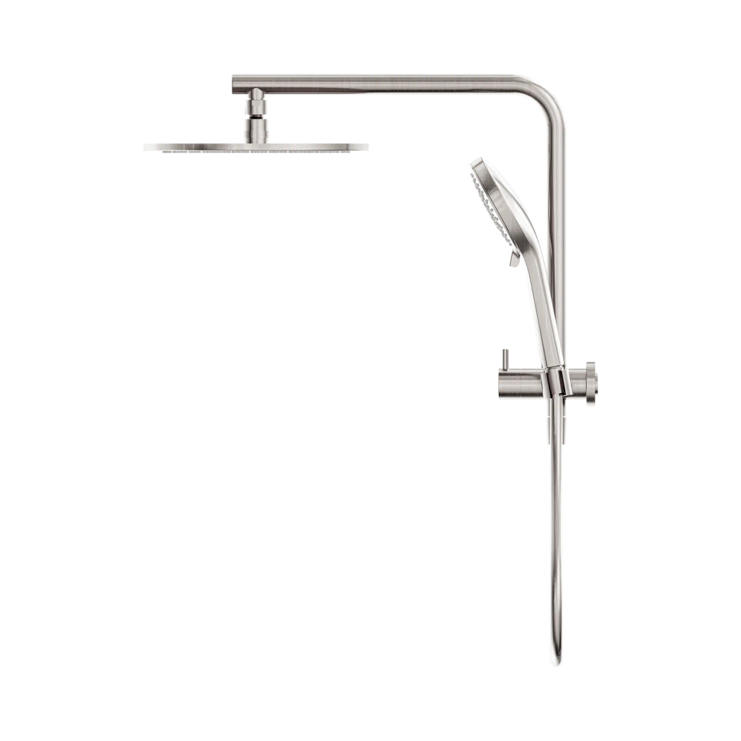 Nero Mecca 2 In 1 Twin Shower Brushed Nickel