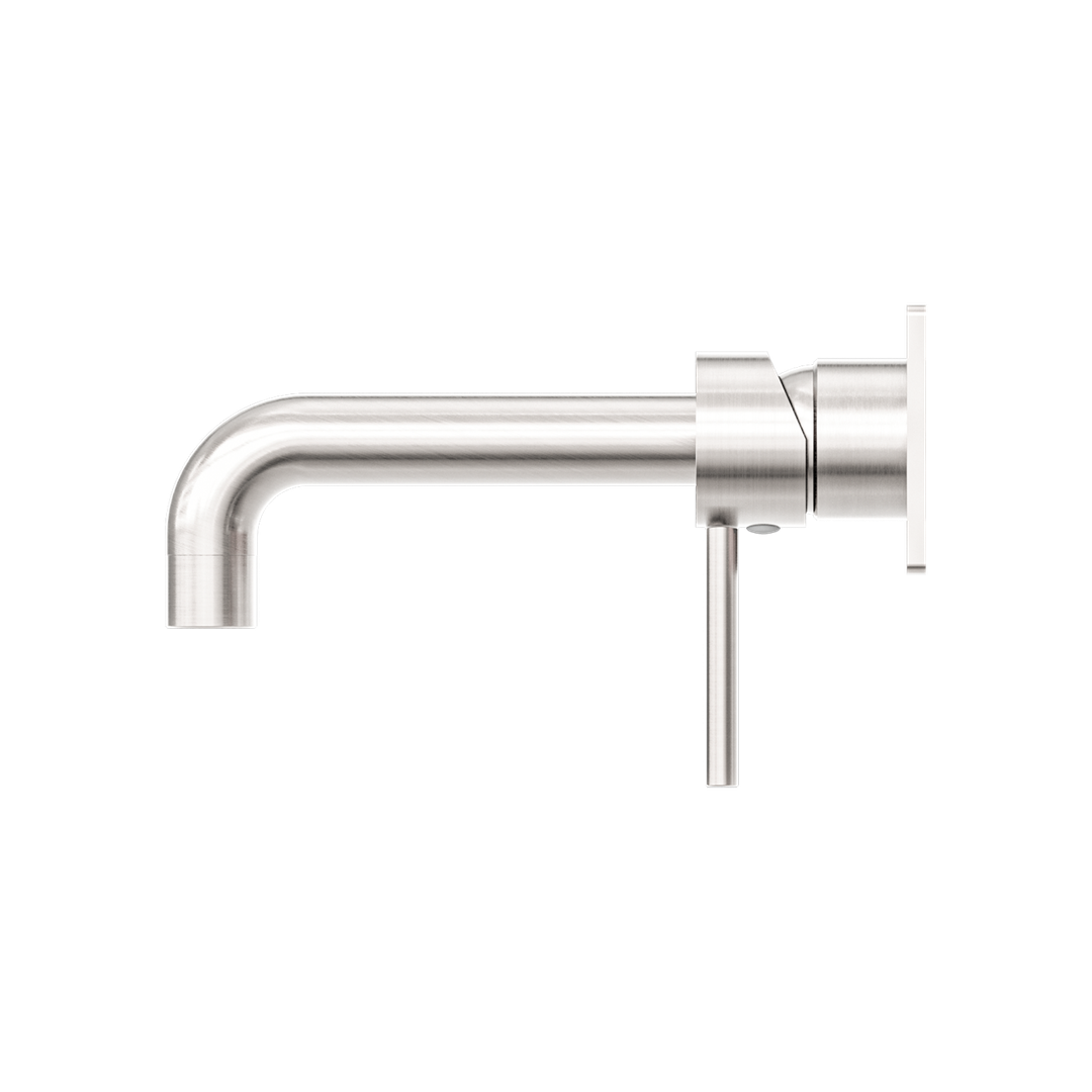 Nero Dolce Wall Basin Mixer (Stylish Spout) Brushed Nickel