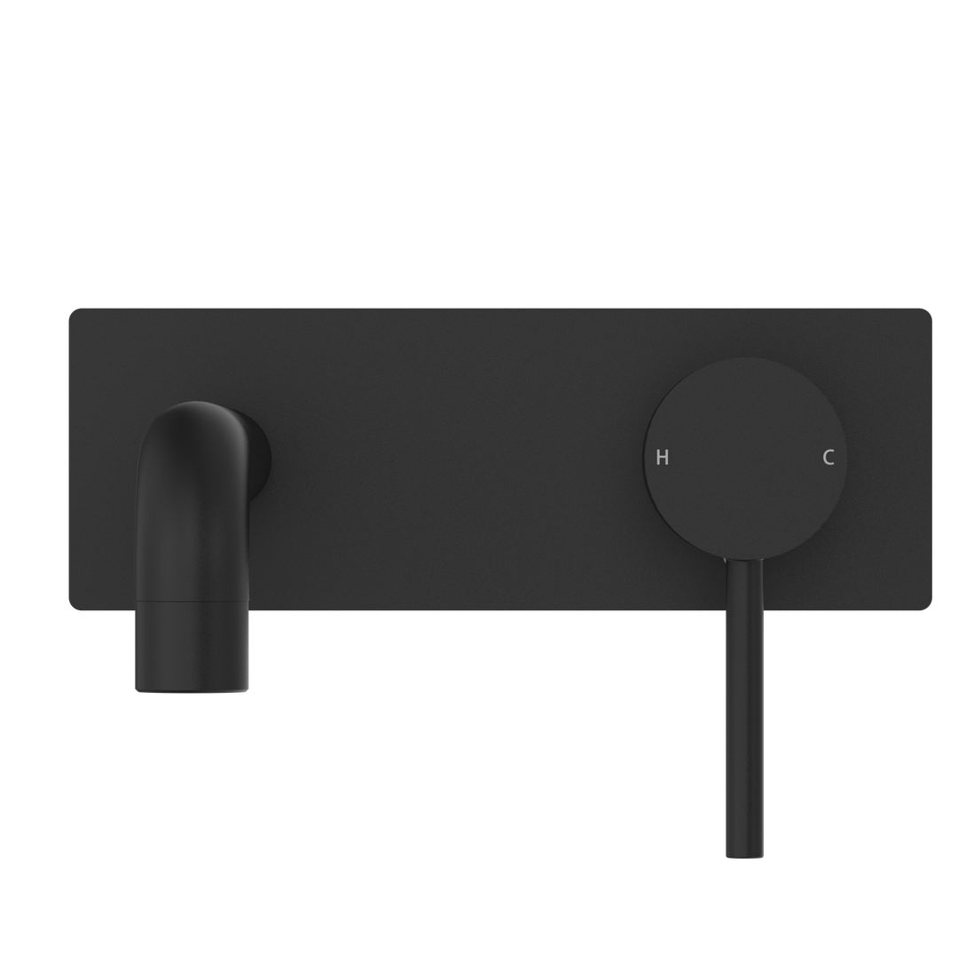 Nero Dolce Wall Basin Mixer (Stylish Spout) Matt Black