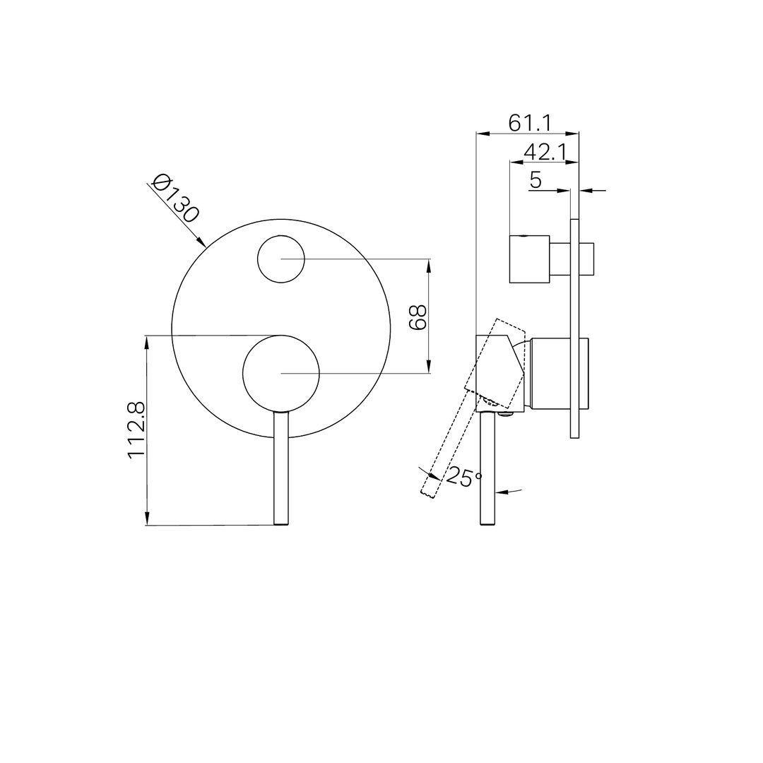 Nero Dolce Shower Mixer With Diverter Trim Kits Only Matte Black