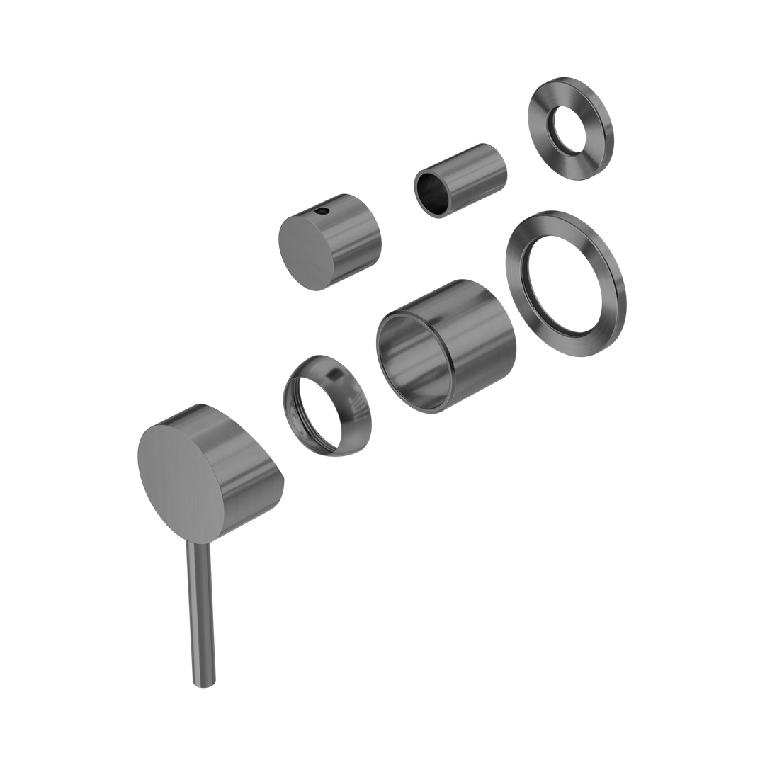 Nero Dolce Shower Mixer With Diverter Separate Back Plate Trim Kits Only Gun Metal